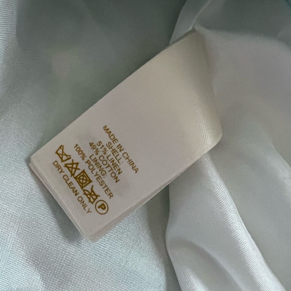 Kate Spade x Florence Broadhurst Kristy Bow Dress Linen Cotton Atomic Blue Solar - Picture 13 of 15